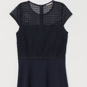 Cap sleeves lace dress
